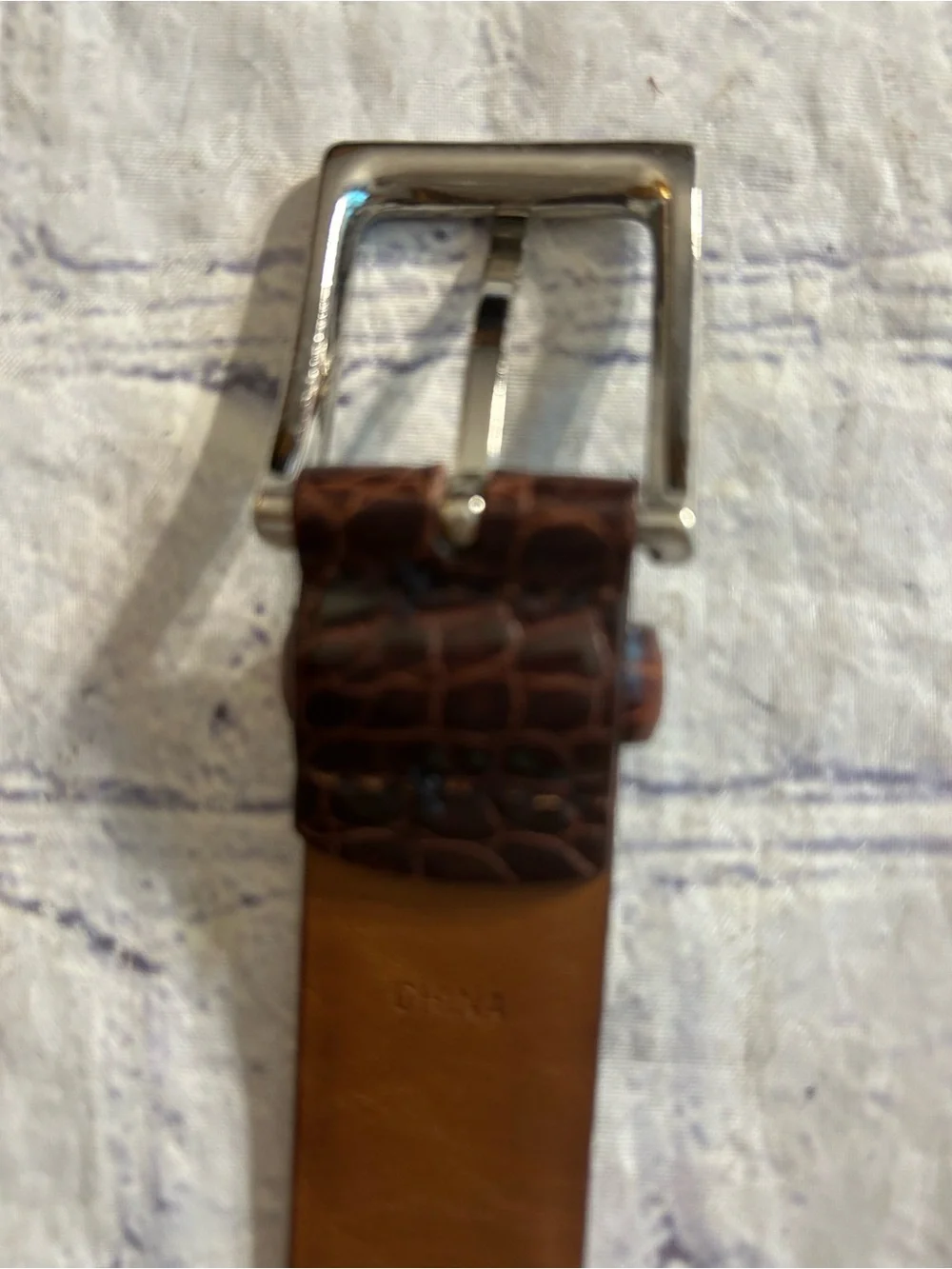 JOHNSTON & MURPHY BLACK PEBBLE GRAIN & 346 BROOKS BROTHERS CROC BELTS 38/40